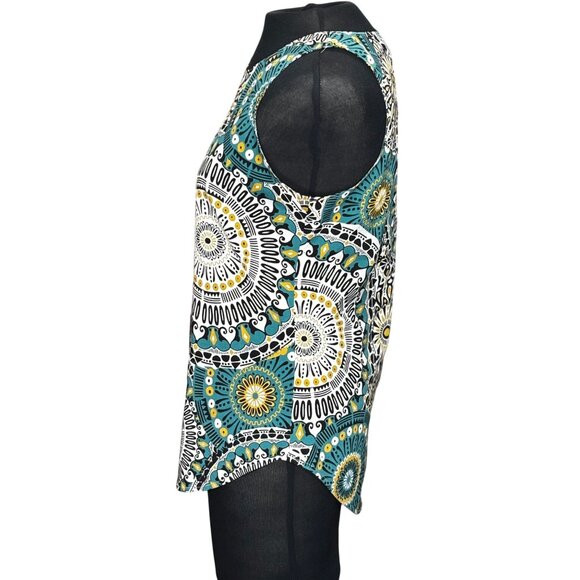 Van Heusen Womens Sleeveless Tank Top XS/TP Multicolor Mandala Print Polyester - Picture 2 of 11